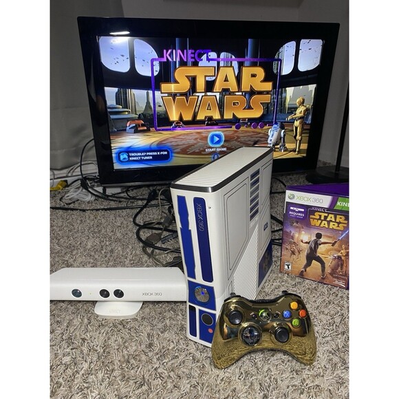 Microsoft Xbox 360 Slim Console (320gb) Kinect Star Wars Limited Edition Bundle - Picture 1 of 9